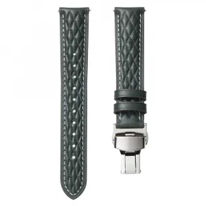 LATTICE BAND Kožený remienok pre Huawei Watch GT 6 41mm / GT 5 41mm zelený