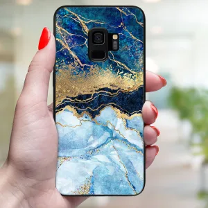 MY ART Ochranný obal pre Samsung Galaxy S9 BLUE MARBLE (141)