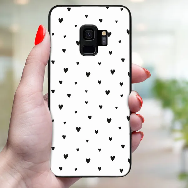 MY ART Ochranný obal pre Samsung Galaxy S9 BLACK HEARTS (167)