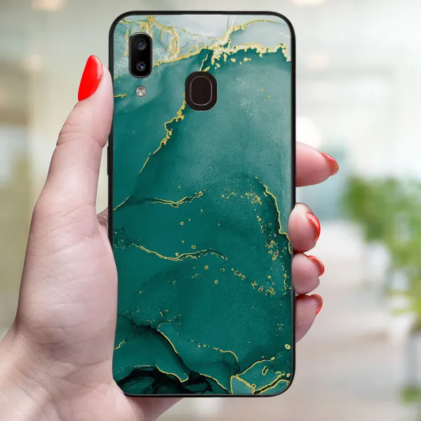 MY ART Ochranný obal pre Samsung Galaxy A20e GREEN MARBLE (145)