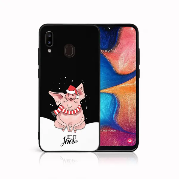 MY ART Obal s vianočným dizajnom Samsung Galaxy A20e LET IT SNOW (075)