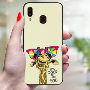 MY ART Ochranný obal pre Samsung Galaxy A20e GIRAFFE (180)