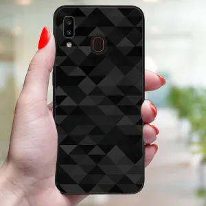 MY ART Ochranný obal pre Samsung Galaxy A20e BLACK TRIANGLES (232)
