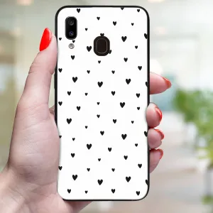 MY ART Ochranný obal pre Samsung Galaxy A20e BLACK HEARTS (167)