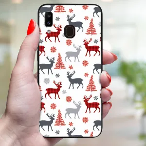 MY ART Obal s vianočným dizajnom Samsung Galaxy A20e DEER (068)