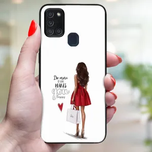 MY ART Ochranný obal pre Samsung Galaxy A21s RED DRESS (137)
