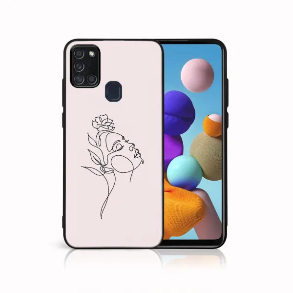 MY ART Ochranný obal pre Samsung Galaxy A21s ROSE GIRL (198)
