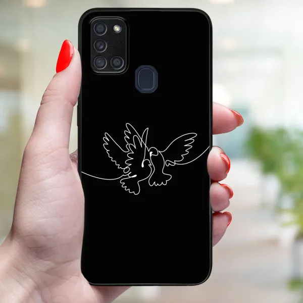MY ART Ochranný obal pre Samsung Galaxy A21s WHITE DOVE (195)