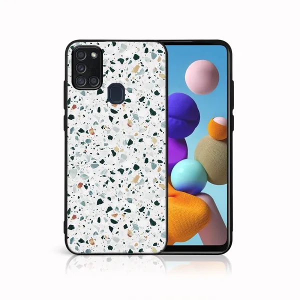 MY ART Ochranný obal pre Samsung Galaxy A21s GREY TERRAZZO (163)