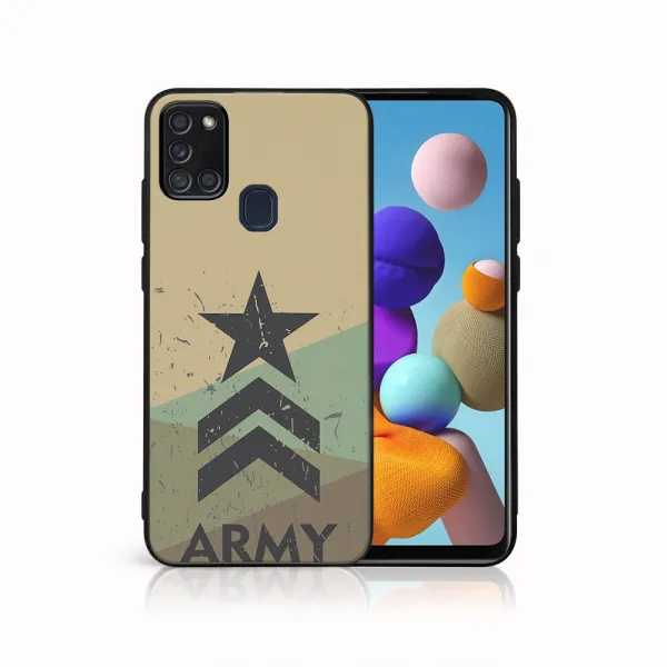 MY ART Ochranný obal pre Samsung Galaxy A21s ARMY (236)