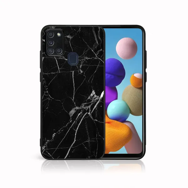 MY ART Ochranný obal pre Samsung Galaxy A21s BLACK MARBLE (142)