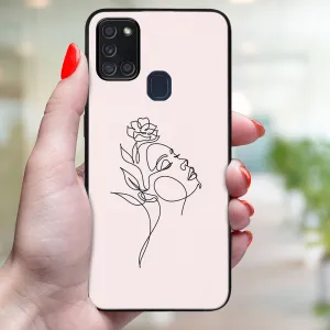 MY ART Ochranný obal pre Samsung Galaxy A21s ROSE GIRL (198)