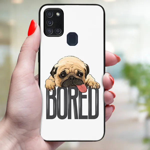 MY ART Ochranný obal pre Samsung Galaxy A21s BORED (178)