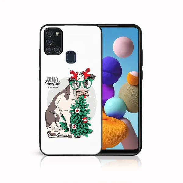 MY ART Obal s vianočným dizajnom Samsung Galaxy A21s MERRY CHRISTMAS (074)