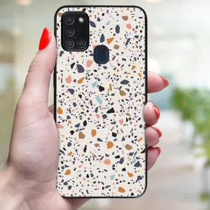 MY ART Ochranný obal pre Samsung Galaxy A21s BEIGE TERRAZZO (162)