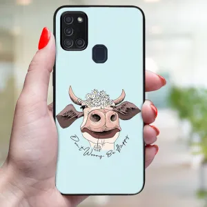 MY ART Ochranný obal pre Samsung Galaxy A21s HAPPY COW (181)