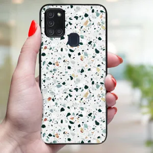 MY ART Ochranný obal pre Samsung Galaxy A21s GREY TERRAZZO (163)