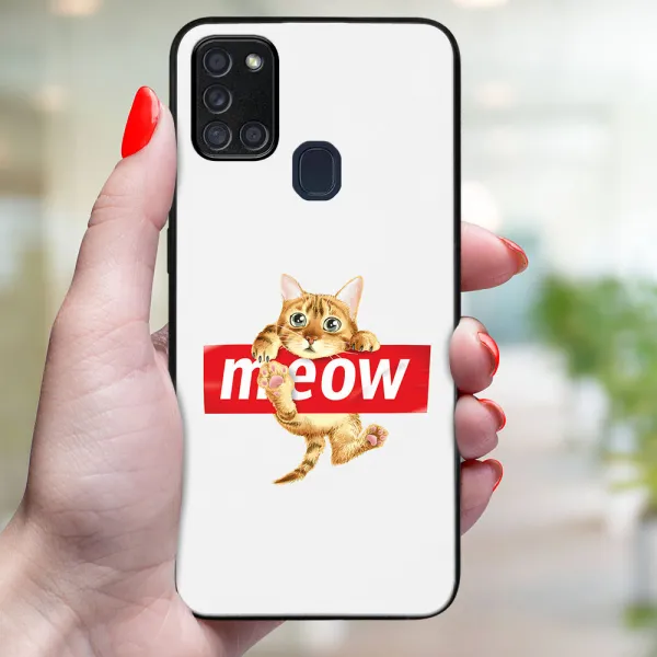 MY ART Ochranný obal pre Samsung Galaxy A21s MEOW (183)