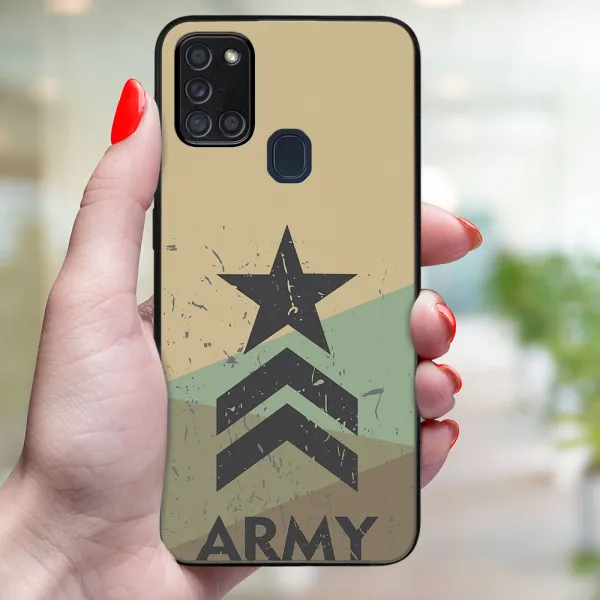 MY ART Ochranný obal pre Samsung Galaxy A21s ARMY (236)