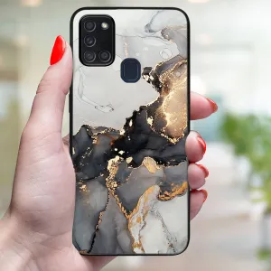 MY ART Ochranný obal pre Samsung Galaxy A21s GREY MARBLE (140)