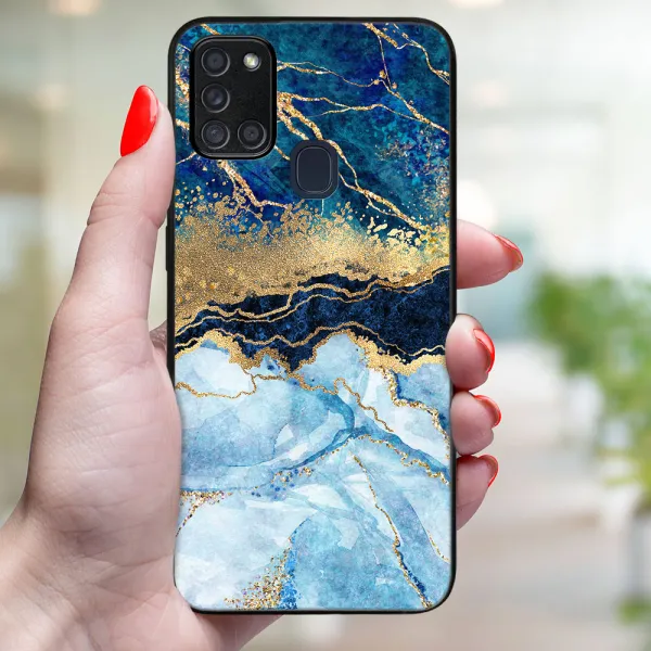 MY ART Ochranný obal pre Samsung Galaxy A21s BLUE MARBLE (141)