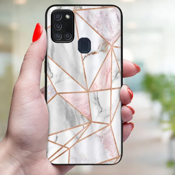 MY ART Ochranný obal pre Samsung Galaxy A21s PINK MARBLE (143)