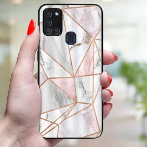 MY ART Ochranný obal pre Samsung Galaxy A21s PINK MARBLE (143)