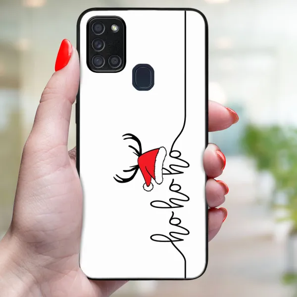 MY ART Obal s vianočným dizajnom Samsung Galaxy A21s HOHOHO (073)