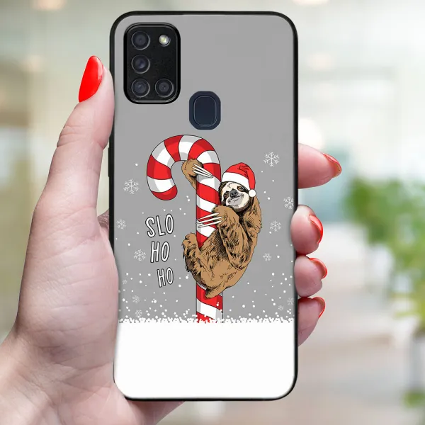MY ART Obal s vianočným dizajnom Samsung Galaxy A21s CANDY (076)