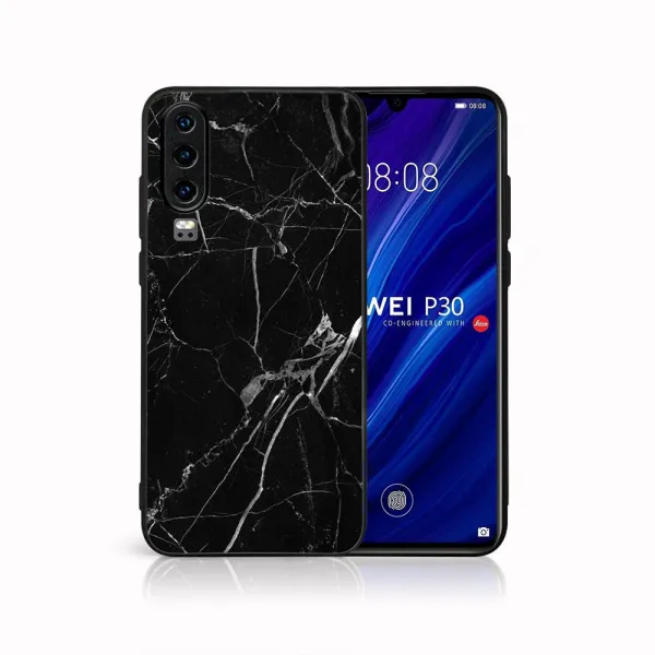 MY ART Ochranný obal pre Huawei P30 BLACK MARBLE (142)