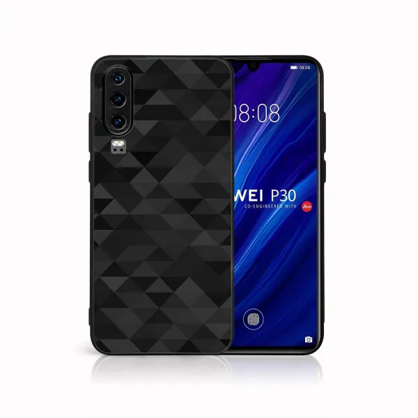 MY ART Ochranný obal pre Huawei P30 BLACK TRIANGLES (232)
