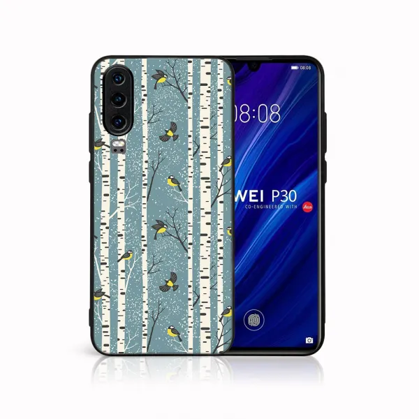 MY ART Obal s vianočným dizajnom Huawei P30 BIRCH (072)