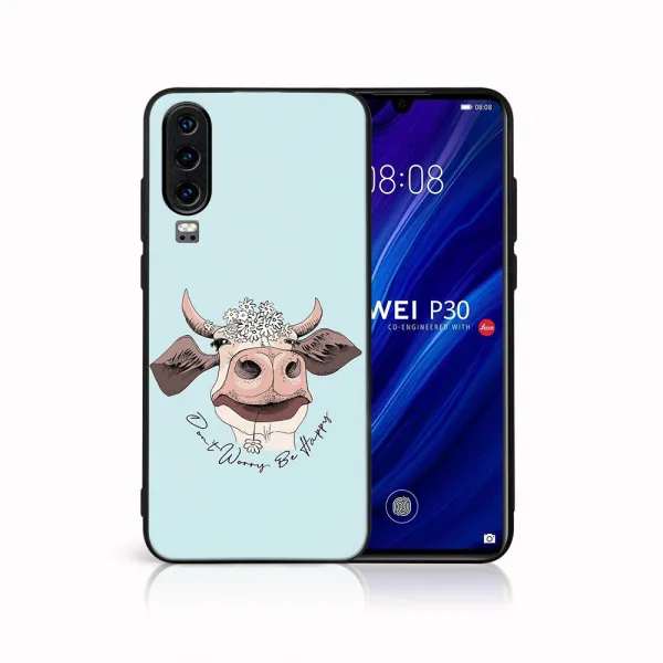 MY ART Ochranný obal pre Huawei P30 HAPPY COW (181)