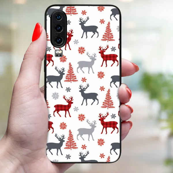 MY ART Obal s vianočným dizajnom Huawei P30 DEER (068)