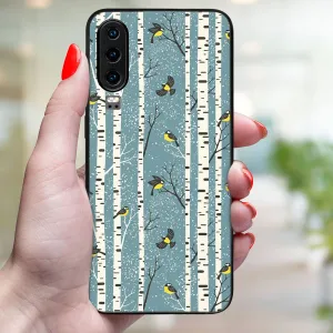 MY ART Obal s vianočným dizajnom Huawei P30 BIRCH (072)