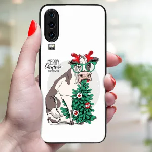 MY ART Obal s vianočným dizajnom Huawei P30 MERRY CHRISTMAS (074)