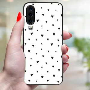 MY ART Ochranný obal pre Huawei P30 BLACK HEARTS (167)