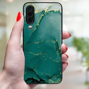 MY ART Ochranný obal pre Huawei P30 GREEN MARBLE (145)