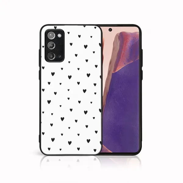 MY ART Ochranný obal pre Samsung Galaxy Note 20 BLACK HEARTS (167)