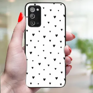 MY ART Ochranný obal pre Samsung Galaxy Note 20 BLACK HEARTS (167)
