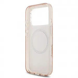 GUESS IML FLOWER STRAP Ochranný kryt Apple iPhone 17 Pro ROSE GOLD