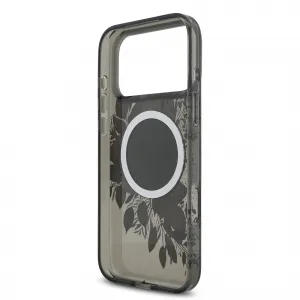 GUESS IML FLOWER STRAP Ochranný kryt Apple iPhone 17 Pro Max BLACK