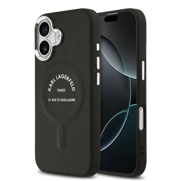 KARL LAGERFELD PU RSG Ochranný kryt s MagSafe Apple iPhone 17 BLACK