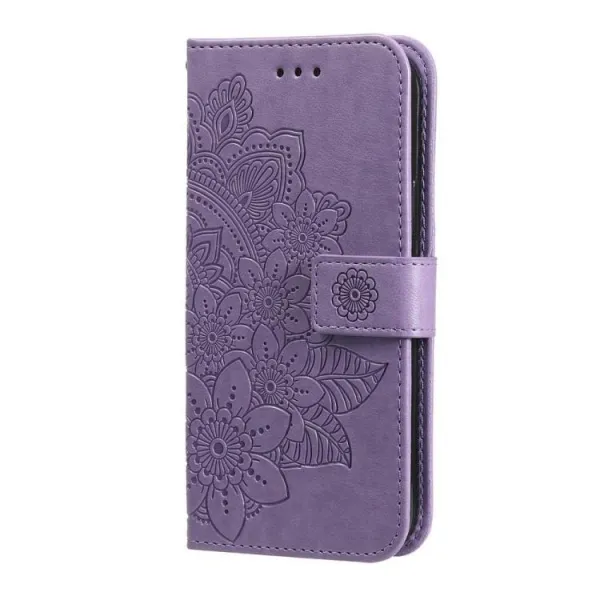ART MANDALA Peňaženkový obal s remienkom pre Xiaomi 15T Pro fialový