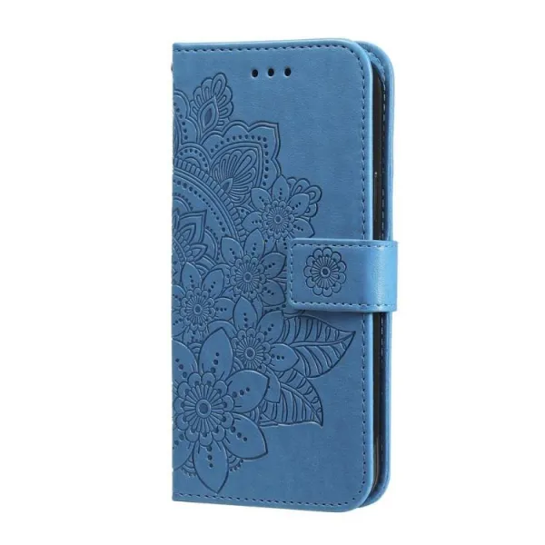 ART MANDALA Peňaženkový obal s remienkom pre Xiaomi 15T Pro modrý