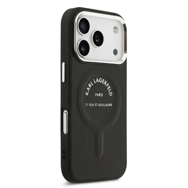 KARL LAGERFELD PU RSG Ochranný kryt s MagSafe Apple iPhone 17 Pro Max BLACK