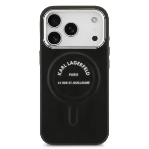 KARL LAGERFELD PU RSG Ochranný kryt s MagSafe Apple iPhone 17 Pro Max BLACK