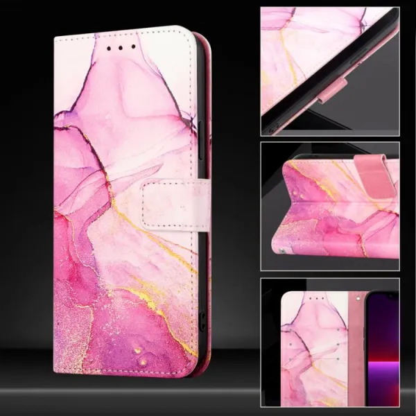 ART MARBLE Peňaženkový kryt pre Honor X5c Plus PINK