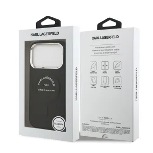 KARL LAGERFELD PU RSG Ochranný kryt s MagSafe Apple iPhone 17 Pro Max BLACK