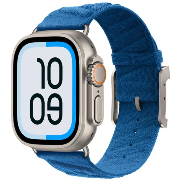 TWILL BAND Nylonový remienok pre Apple Watch 44 / 45 / 46 / 49mm svetlomodrý